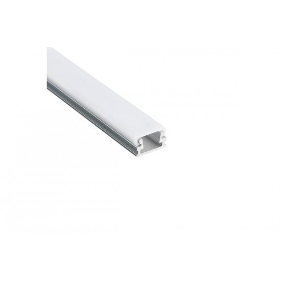 Προφίλ οροφής / Επίτοιχο αλουμινίου με οπάλ κάλυμμα 2μέτρα 12mmx7,5mmx8,5mm BRAEL - P127/U - aca