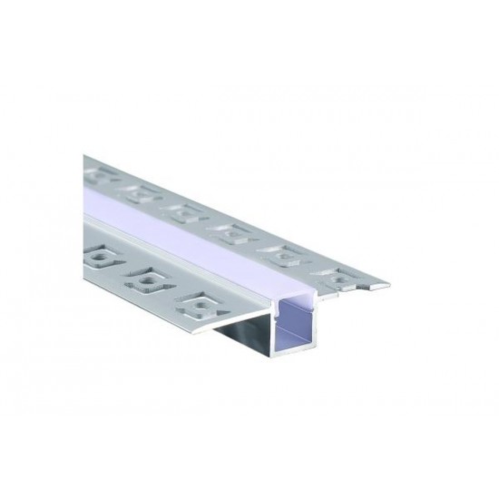 Προφίλ γυψοσανίδας αλουμινίου με οπάλ κάλυμμα 2μέτρα 56mmx15mmx15mm - LING - P135U - aca