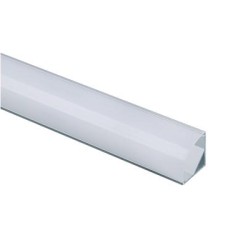 Προφίλ οροφής / Επίτοιχο αλουμινίου με οπάλ κάλυμμα 2μέτρα 15,8mmx15,8mm CORN - P161U - aca