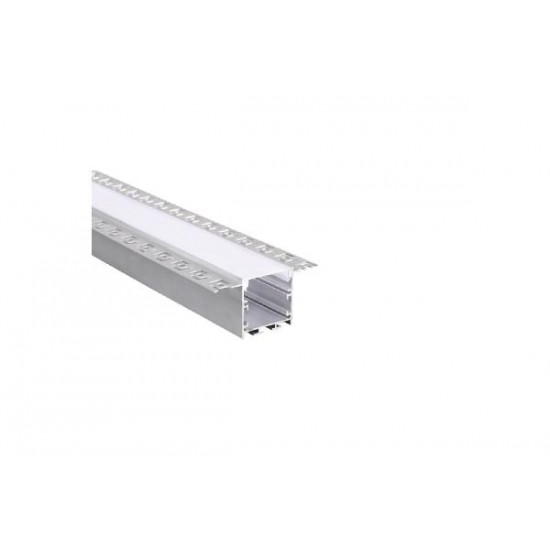 Προφίλ γυψοσανίδας αλουμινίου με οπάλ κάλυμμα 2μέτρα 75mmx34,6mmx35mm - WINT - P235/U - aca