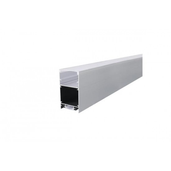 Προφίλ Κρεμαστό αλουμινίου με οπάλ κάλυμμα 2μέτρα 50mmx88mm SIEN - P288/U - aca