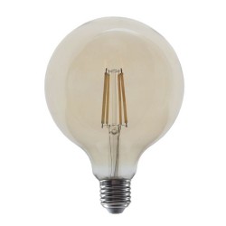 Λάμπα Led νήματος Dimmable Κεχριμπάρι G125 E27 - Γλομπέ 10W 2700K - PALA12510WWDIMAM - Diolamp