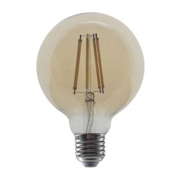 Λάμπα Led νήματος Step Dimmable Κεχριμπάρι G95 E27 - Γλομπέ 10W 2700K - PALA9510WWAMSD - Diolamp