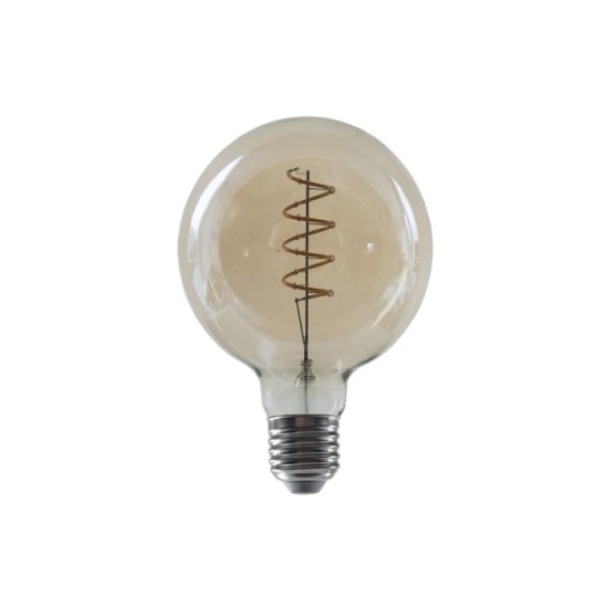 Λάμπα Led νήματος Dimmable Κεχριμπάρι Spiral  G95 E27 - Γλομπέ 4W 2700K - PALA954WWSADIMAM - Diolamp