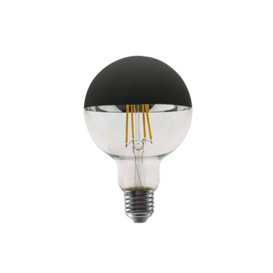 Λάμπα Led νήματος Dimmable Μισό Μάυρο G95 E27 - Globe 8W 2700K - PALA958WWDIMB- Diolamp