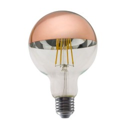 Λάμπα Led νήματος Dimmable Μισό ρόζ χρυσό G95 E27 - Globe 8W 2700K - PALA958WWDIMRG- Diolamp