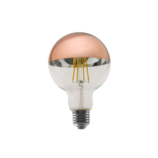 Λάμπα Led νήματος Dimmable Μισό ρόζ χρυσό G95 E27 - Globe 8W 2700K - PALA958WWDIMRG- Diolamp