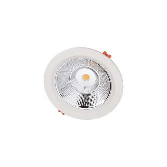 Φωτιστικό Led COB LM80 SMD ψευδοροφής στρογγυλό με τροφοδοτικό ντιμαριζόμενο 230V 26W 4000K IP20 - 90deg - PARO2640W590 - aca