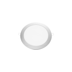 Φωτιστικό Led ψευδοροφής στρογγυλό νίκελ μάτ με τροφοδοτικό 18W 4000K 1800Lm 230V Φ220mm 120° - PENU1840RNM - aca