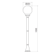 Floor plastic garden luminaires column 1XE27 LED max 10w White PC L:1100mm Φ:200mm - aca  