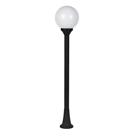 Floor plastic garden luminaires column 1XE27 LED max 10w White PC L:1100mm Φ:200mm - aca  