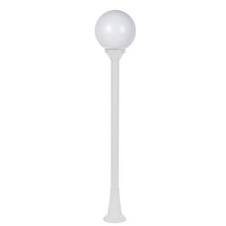 Floor plastic garden luminaires column 1XE27 LED max 10w White PC L:1100mm Φ:200mm - aca  