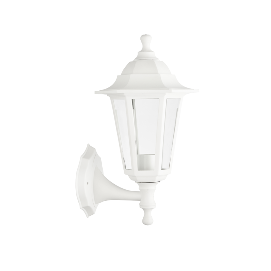 Hexagon Wall plastic garden lanterns E27 White PC+Glass Up/Down L:358mm W:171mm - aca 
