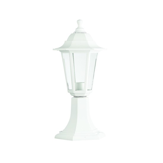 Hexagon floor plastic garden lanterns E27 White PC+Glass L:422mm W:171mm - aca 