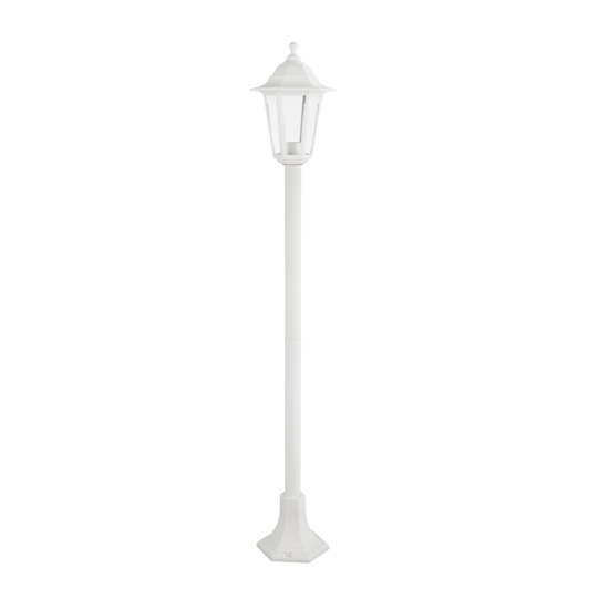 Hexagon plastic garden lanterns E27 White PC+Glass L:1220mm W:171mm - aca 