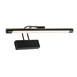 Φωτιστικό επίτοιχο λουτρού LED 8W 3000K 520Lm Ανοξείδωτο ατσάλι + Μέταλλο + Ακρυλικό / Μάυρο μάτ + Λευκό 40X12X19CM  ARIA - acadecor 