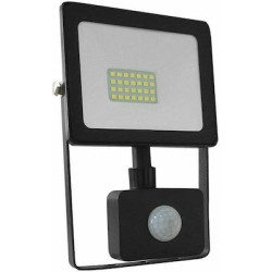 Led flood luminaire with motion sensor - Black - 230V - 20W - 4000K - Q2040S - ACA