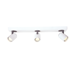 Φωτιστικό σπότ επίτοιχο / Οροφής LED 3XGU10 max 35W Αλουμίνιο / Αμμώδες λευκό + Αμμώδες γκρί 54Χ7Χ12CM DISCO - acadecor 