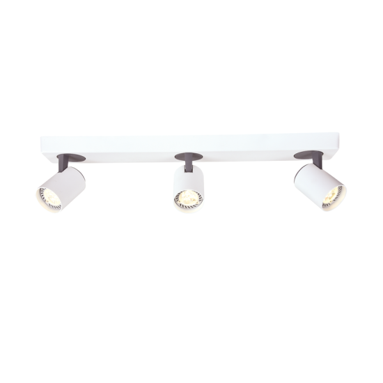 Φωτιστικό σπότ επίτοιχο / Οροφής LED 3XGU10 max 35W Αλουμίνιο / Αμμώδες λευκό + Αμμώδες γκρί 54Χ7Χ12CM DISCO - acadecor 
