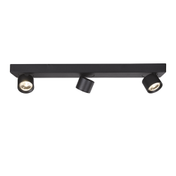 Φωτιστικό σπότ επίτοιχο / Οροφής LED COB 15W 300K 1200Lm 80deg Αλουμίνιο / Αμμ΄΄ωδες μάυρο 54X7XH10CM PLUTO - acadecor  