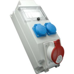 Εργοταξιακός πίνακας 1 Πρίζα 5X16A (400V) + 2 Πρίζες σούκο 16Α (230V)  ROS 5/x-12/S - DABLER