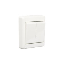 Διακόπτης διπλός εξωτερικός λευκό - IP33 - RS16/5PPH - ELKO