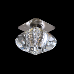 Φωτιστικό χωνευτό σπότ 1 x G9 50W Κρύσταλλο + Μέταλλο / Σατινέ νίκελ + Χρώμιο + Διάφανο Φ70X64mm MORIA - acadecor 