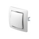 Διακόπτης μεσαίος αλέρετούρ λευκό 10AX 250V~ PW / TEM EKONOMIK