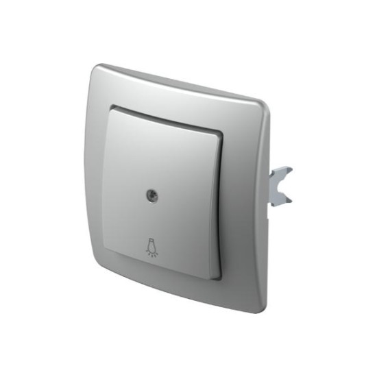 Μπουτόν κλιμακοστασίου ένδειξη IT 51 + λαμπάκι νέον λευκό 10A 250V~ PW TI 51 / TEM EKONOMIK