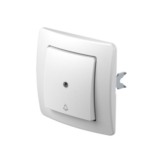 Μπουτόν ένδειξη και σήμα κινδύνου IT 50 + λαμπάκι νέον λευκό 10A 250V~ PW TI 50 / TEM EKONOMIK