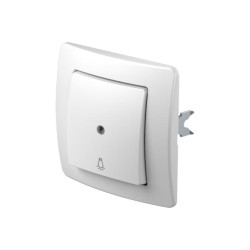 Μπουτόν κλιμακοστασίου ένδειξη IT 51 + λαμπάκι νέον λευκό 10A 250V~ PW TI 51 / TEM EKONOMIK