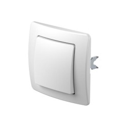 Μπουτόν απλό λευκό 10A 250V~ PW / TEM EKONOMIK