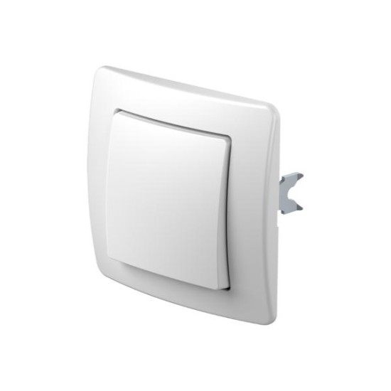 Μπουτόν απλό λευκό 10A 250V~ PW / TEM EKONOMIK