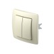 Διακόπτης διπλός αλερετούρ λευκό 10AX 250V~ PW / TEM EKONOMIK