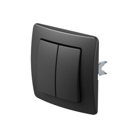 Διακόπτης διπλός αλερετούρ λευκό 10AX 250V~ PW / TEM EKONOMIK