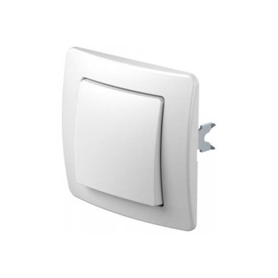 Διακόπτης μεσαίος αλέρετούρ λευκό 10AX 250V~ PW / TEM EKONOMIK