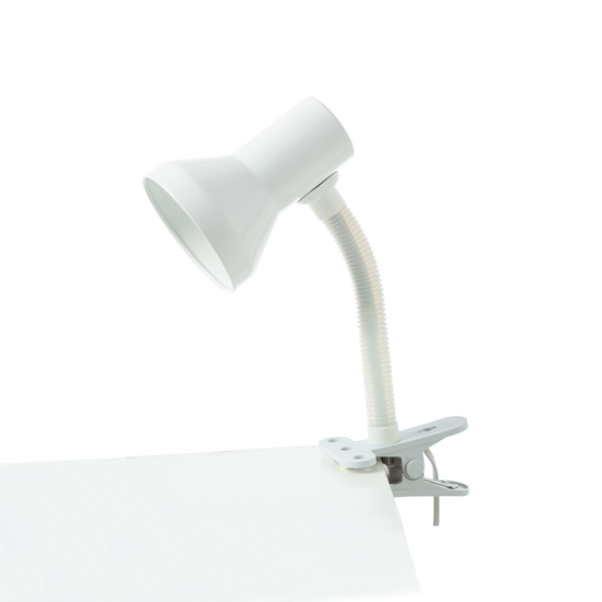 Φωτιστικό γραφείου μάνδαλο με διακόπτη on/off 1xE27 max 40W  Μέταλλο + PVC καλωδιο / Λευκό PAVLOVA - acadecor  