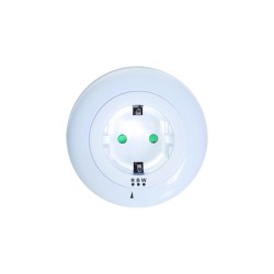 Φωτιστικό Νυχτός πρίζας LED 0.5W 230V IP20  4000K Με πρίζα σούκο - Αισθητήρα νυκτός - Λευκό / Μπλέ / Κόκκινο φώς - Πλαστικό / Λευκό Φ85 - acadecor