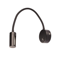 Φωτιστικό επίτοιχο LED 3W 4000K 210Lm Μέταλλο + Πλαστικό + Σιλικόνη / Μάυρο μάτ 8X4X44CM PIPER - acadecor 