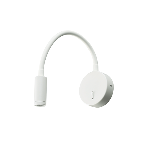 Φωτιστικό επίτοιχο LED 3W 4000K 190Lm Μέταλλο + Σιλικόνη / Λευκό μάτ D8X36CM ALIS - acadecor 