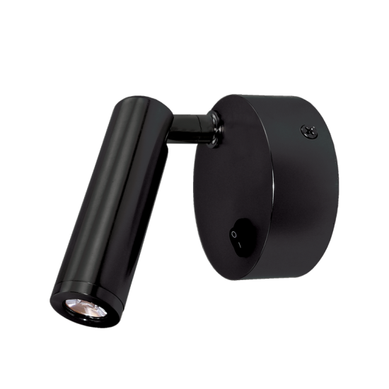 Φωτιστικό επίτοιχο LED 3W 4000K 210Lm Μέταλλο / Μάυρο D8X10CM INYOKA2 - acadecor 