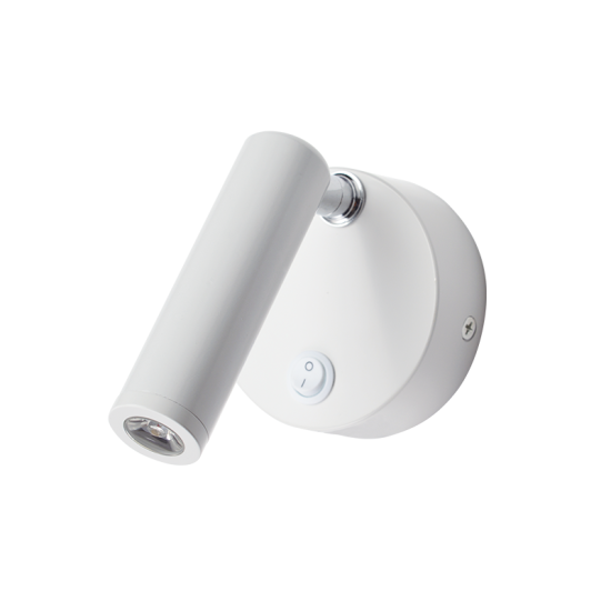 Φωτιστικό επίτοιχο LED 3W 4000K 210Lm Μέταλλο / Λευκό D8X10CM INYOKA2 - acadecor 