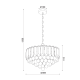 Pendant light 3 x E14 40W Metal + Acrylic + PVC transparent cable / Chrome + Clear Φ38,ΧΗ98CM GRAPPA - acadecor 