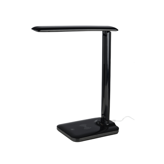 Φωτιστικό γραφείου LED 5W 3000k-4500K-6000k 320Lm Dimmable USB Φόρτιση ABS + PVC καλωδιο  / Μάυρο FUTUR - acadecor   