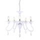 Φωτιστικό κρεμαστό 5 x E14 40W Ακρυλικό + Χρώμιο μέταλο + PVC διάφανο καλώδιο / Λευκό 53xH43cm FIRENZE - acadecor 