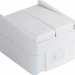 Διακόπτης διπλός αλέ ρετούρ λευκό IP44 16A 250V~ PW / FONTANA TEM