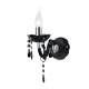 Wall light 1 x E14 40W  Acrylic + Chrome metal + PVC clear cable / Black 18xH22cm PEGASUS - acadecor 