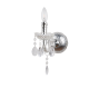 Wall light 1 x E14 40W  Acrylic + Chrome metal + PVC clear cable / Clear 18xH22cm PEGASUS - acadecor 