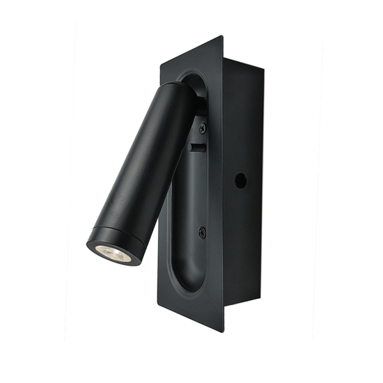 Φωτιστικό χωνευτό LED 3W 4000K 190Lm Μέταλλο / Μάυρο μάτ 7X5X17CM AIAS - acadecor 