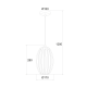 Pendant light 1 x E27 40W  Acrylic + Chrome metal + PVC clear cable / Clear  + Chrome Φ17xH120cm HOMO - acadecor 